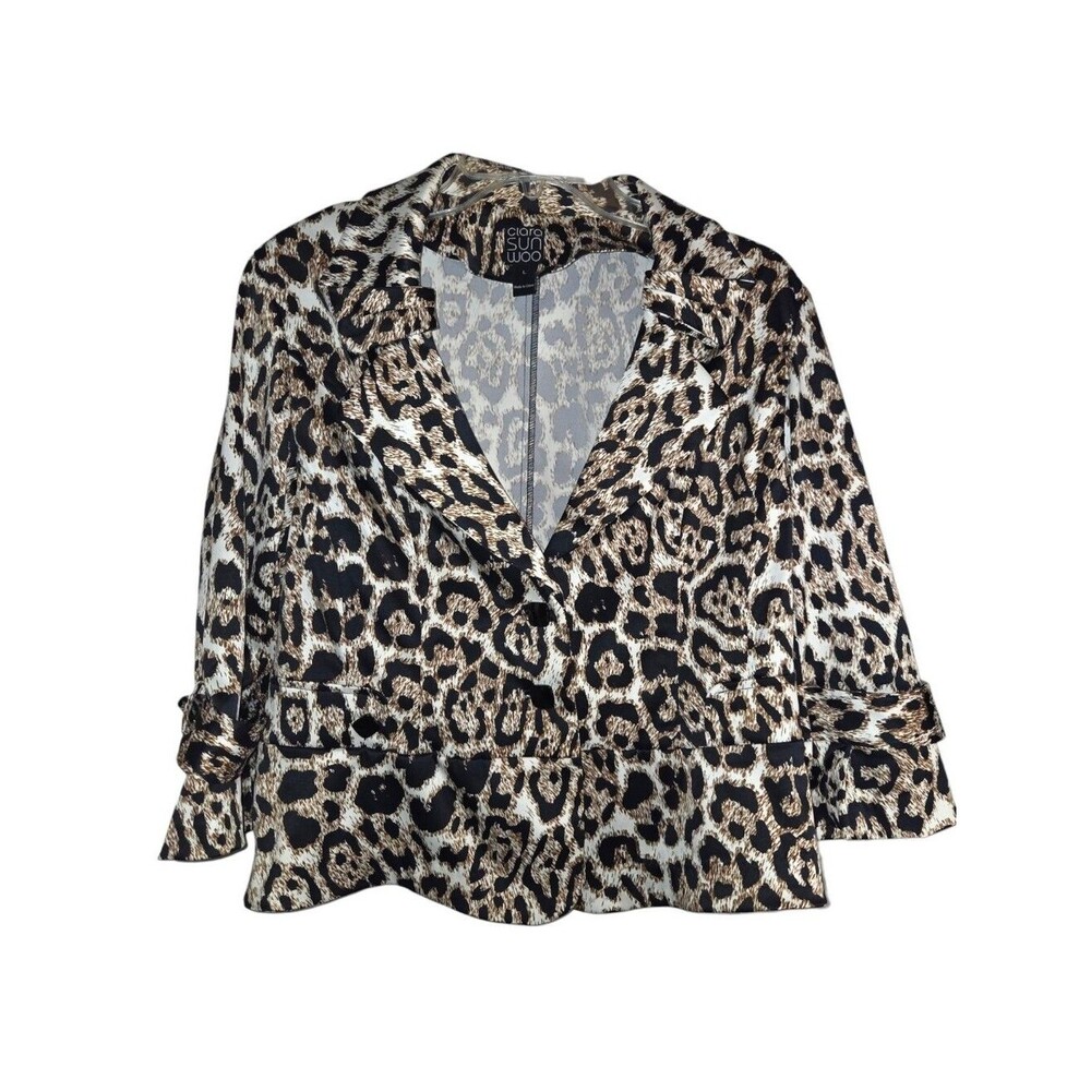 Clara Sun Woo Leopard Print Career Blazer